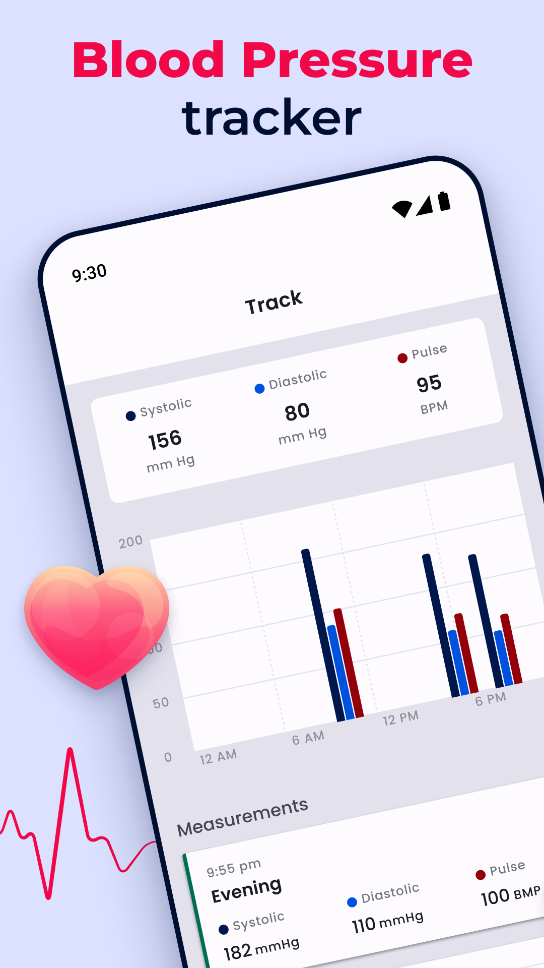 اسکرین شات 4 برنامه Blood Pressure Tracker