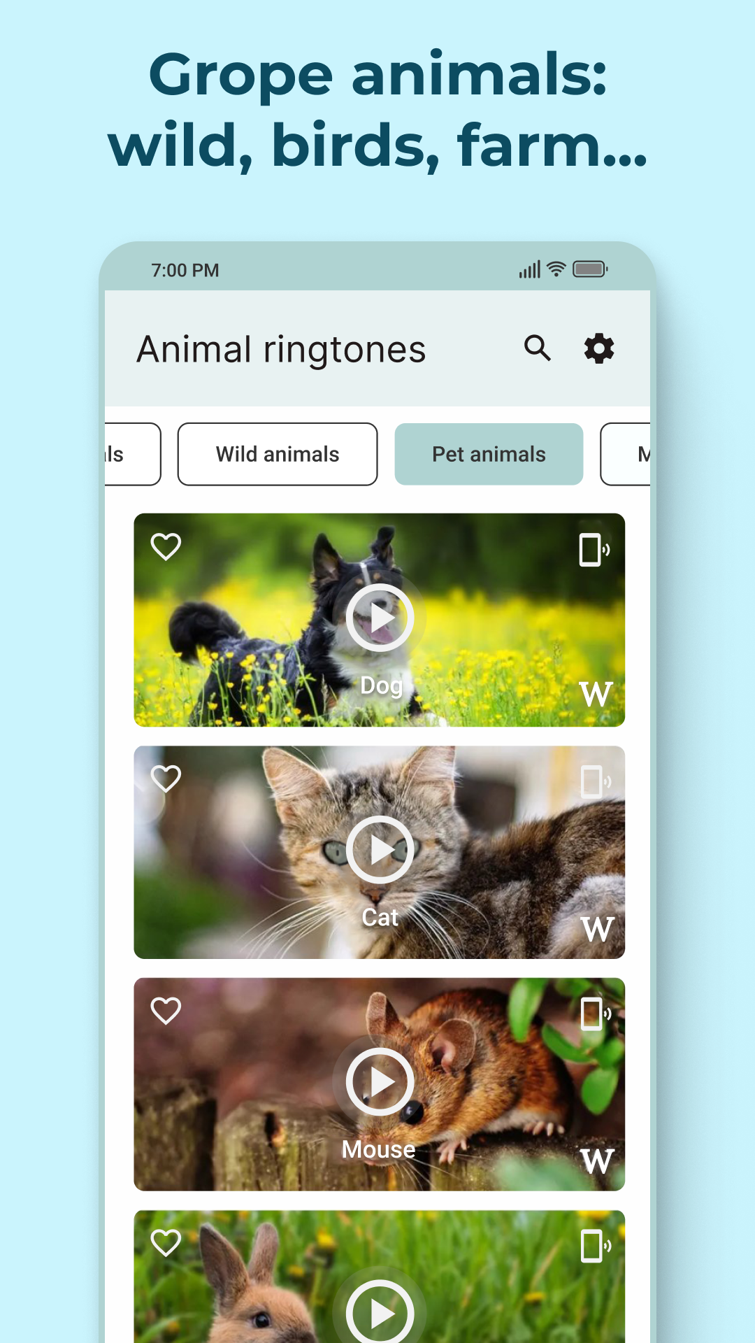 اسکرین شات 3 برنامه Animal Sounds and Ringtones