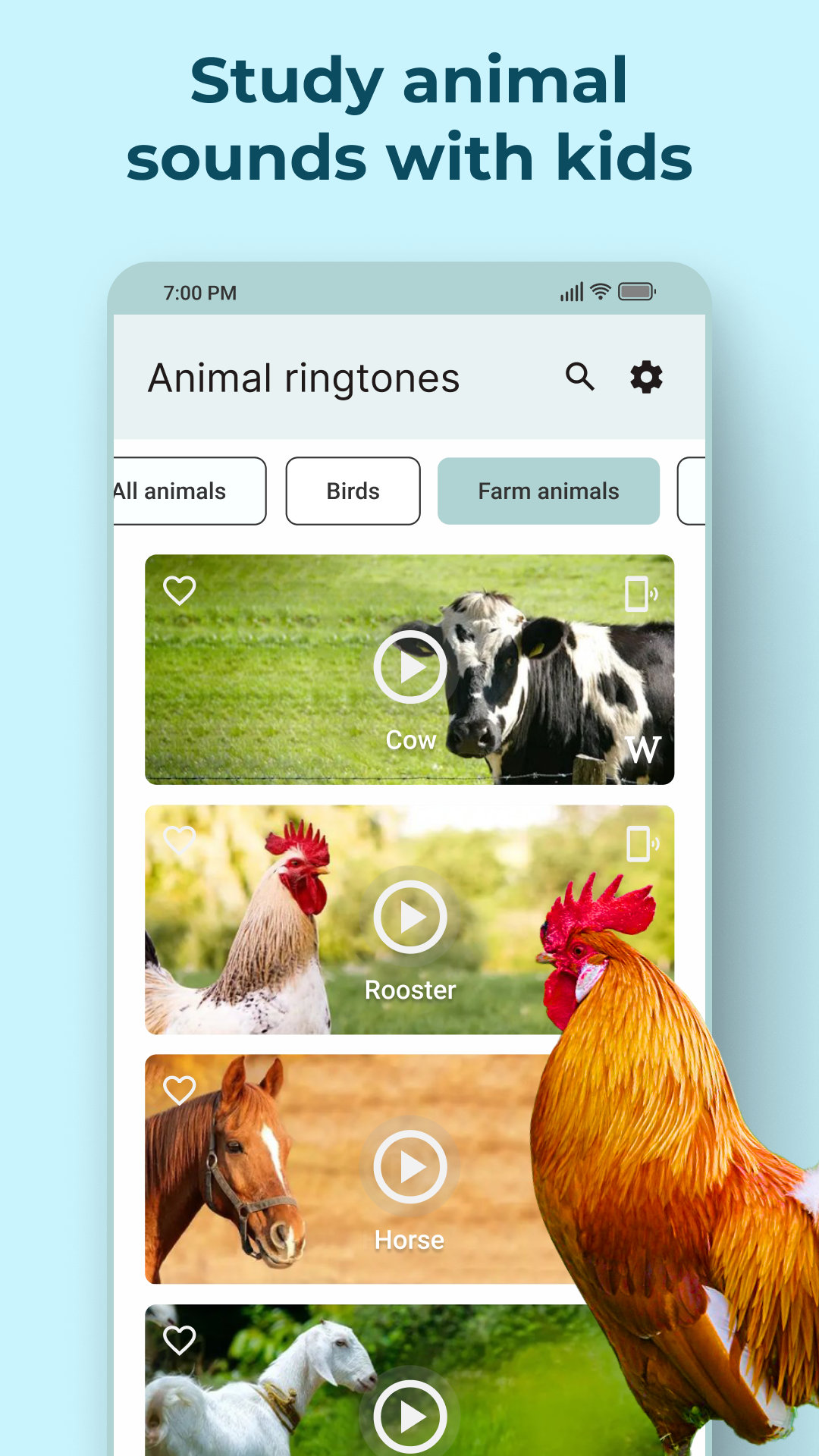 اسکرین شات 4 برنامه Animal Sounds and Ringtones