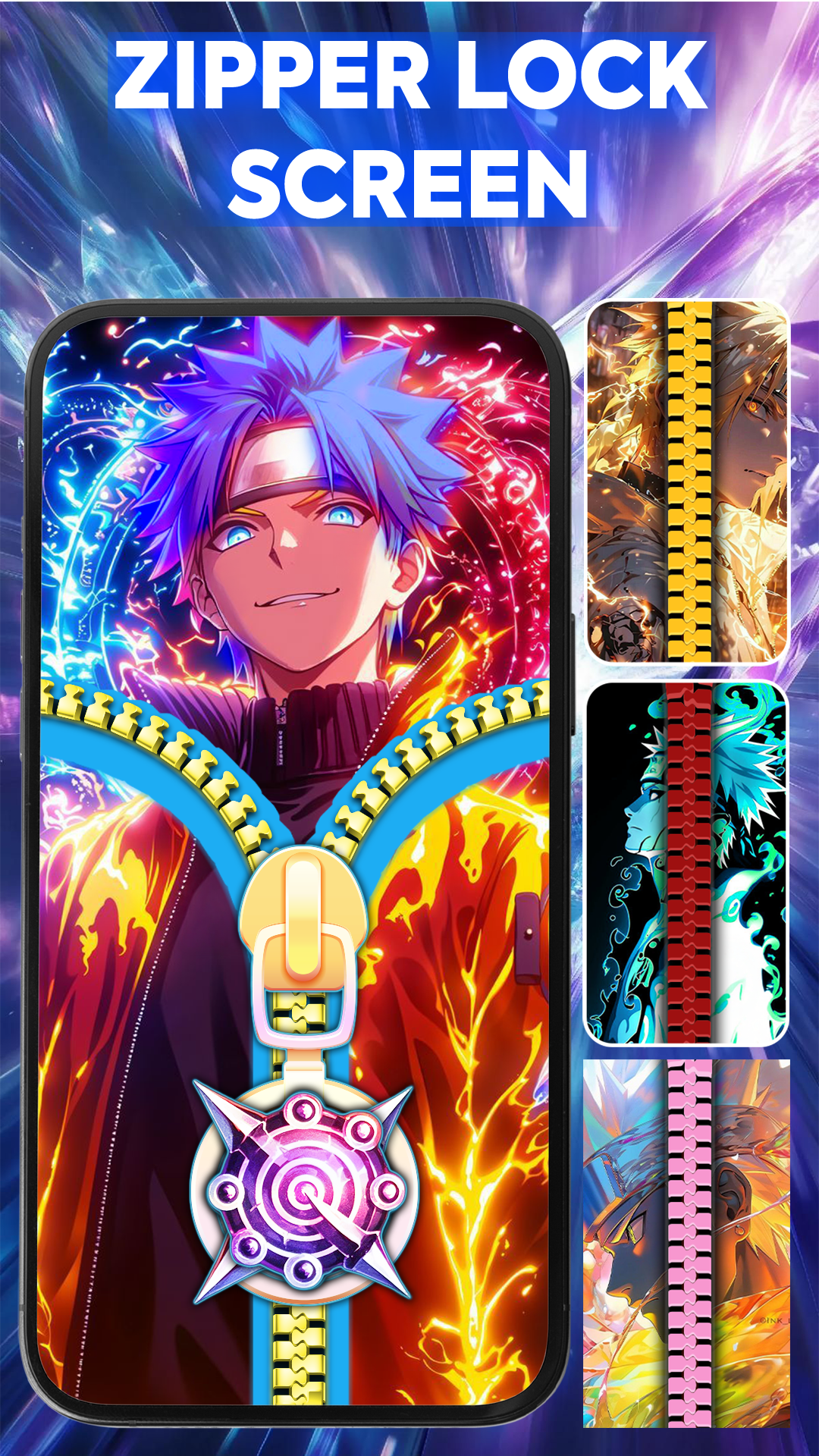 اسکرین شات 2 برنامه ZipWall : Zipper Lock Screen