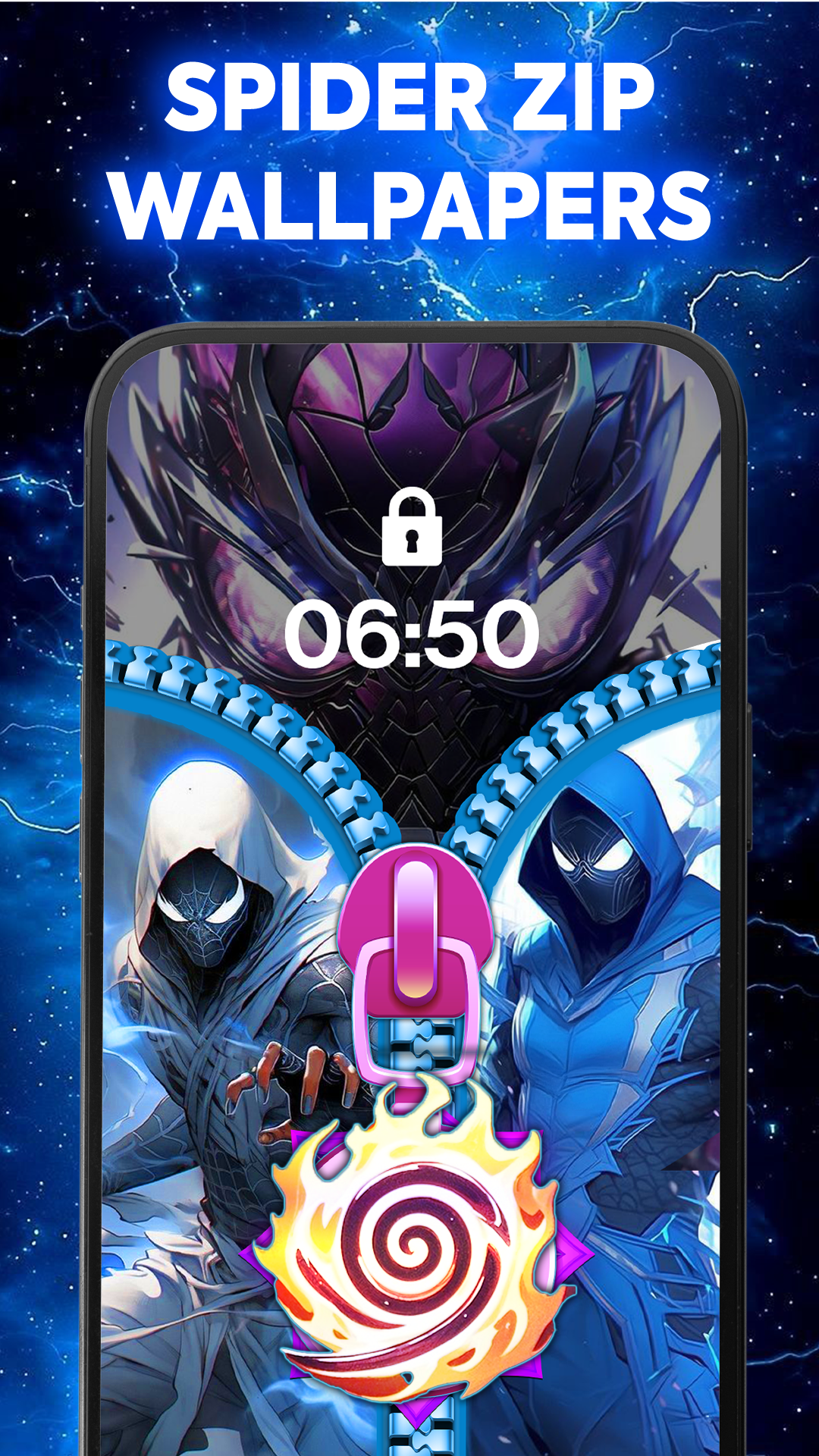 اسکرین شات 4 برنامه ZipWall : Zipper Lock Screen