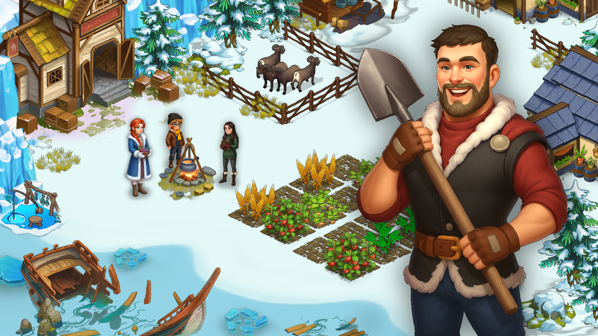 اسکرین شات 1 بازی Frozen Farm: Island Adventure