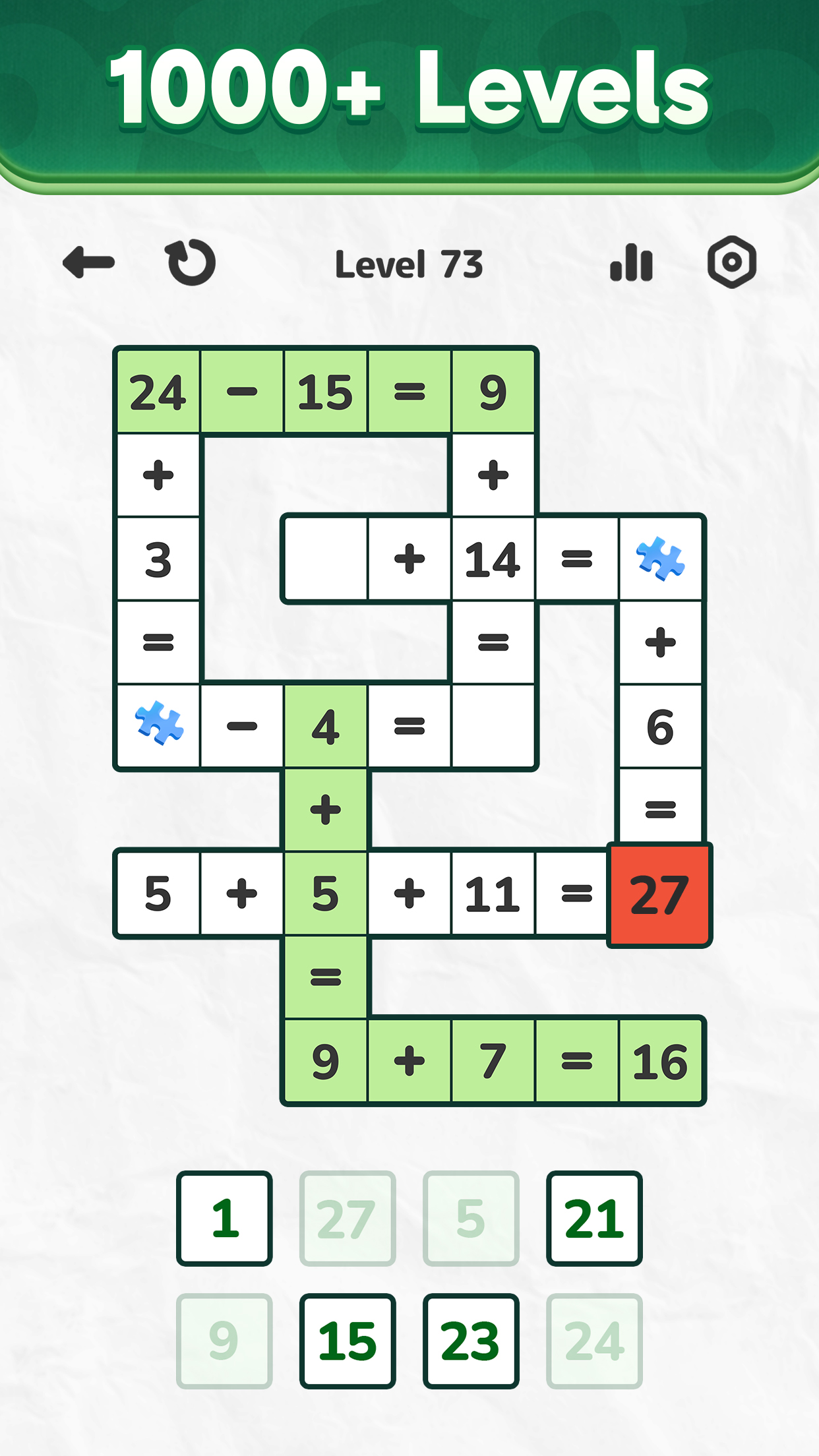اسکرین شات 4 بازی Math Crossword — Number puzzle