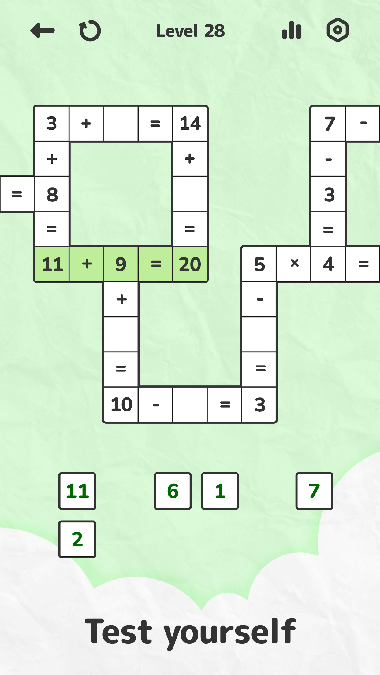اسکرین شات 2 بازی Math Crossword — Number puzzle