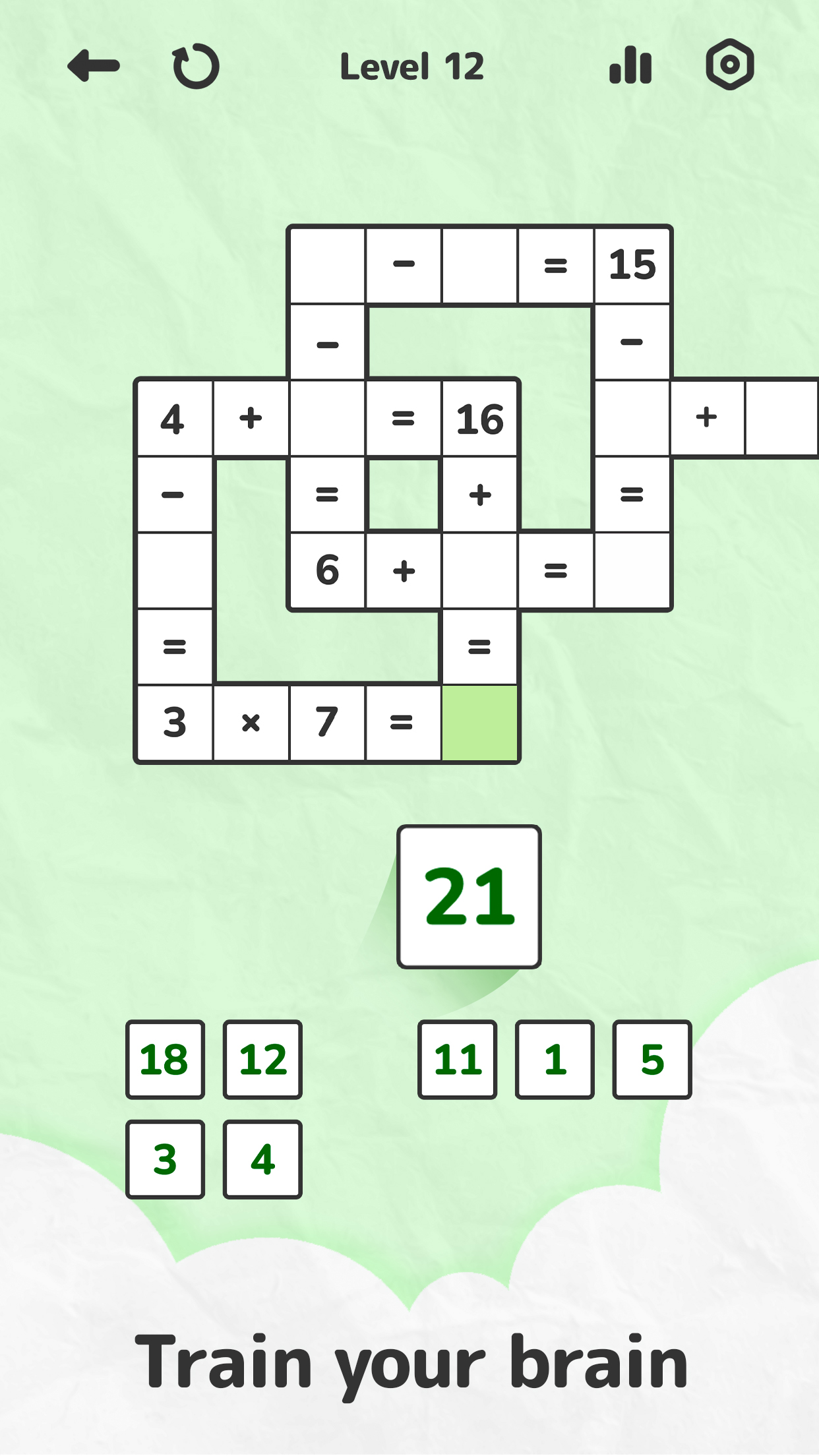 اسکرین شات 1 بازی Math Crossword — Number puzzle