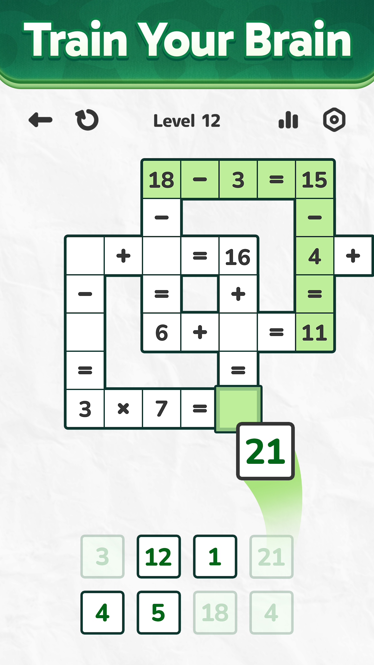 اسکرین شات 1 بازی Math Crossword — Number puzzle
