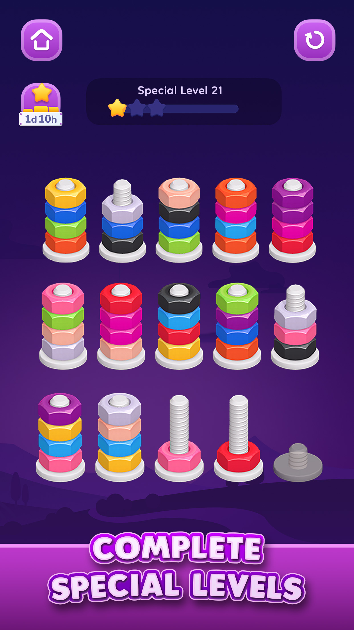 اسکرین شات 5 بازی Nut Sort: Color Sorting Game