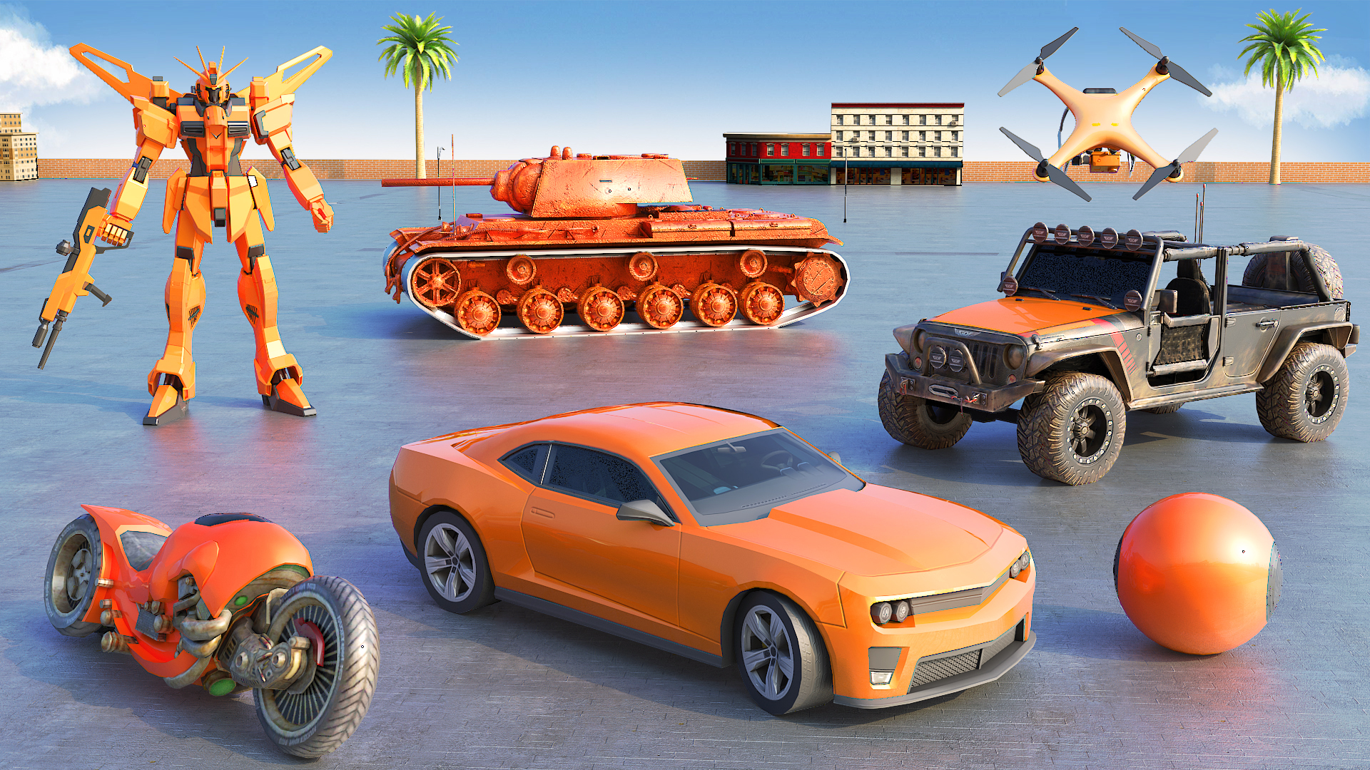 اسکرین شات 2 بازی AI Robot Car Transformer Game