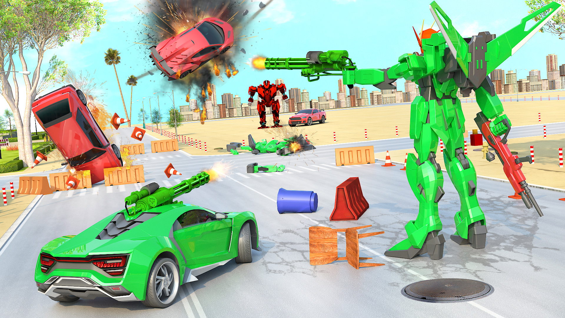 اسکرین شات 3 بازی AI Robot Car Transformer Game