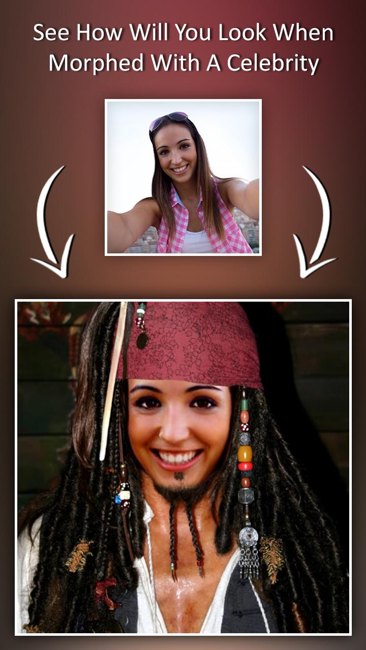 اسکرین شات 1 برنامه Celebrity Face Morph - Transfo