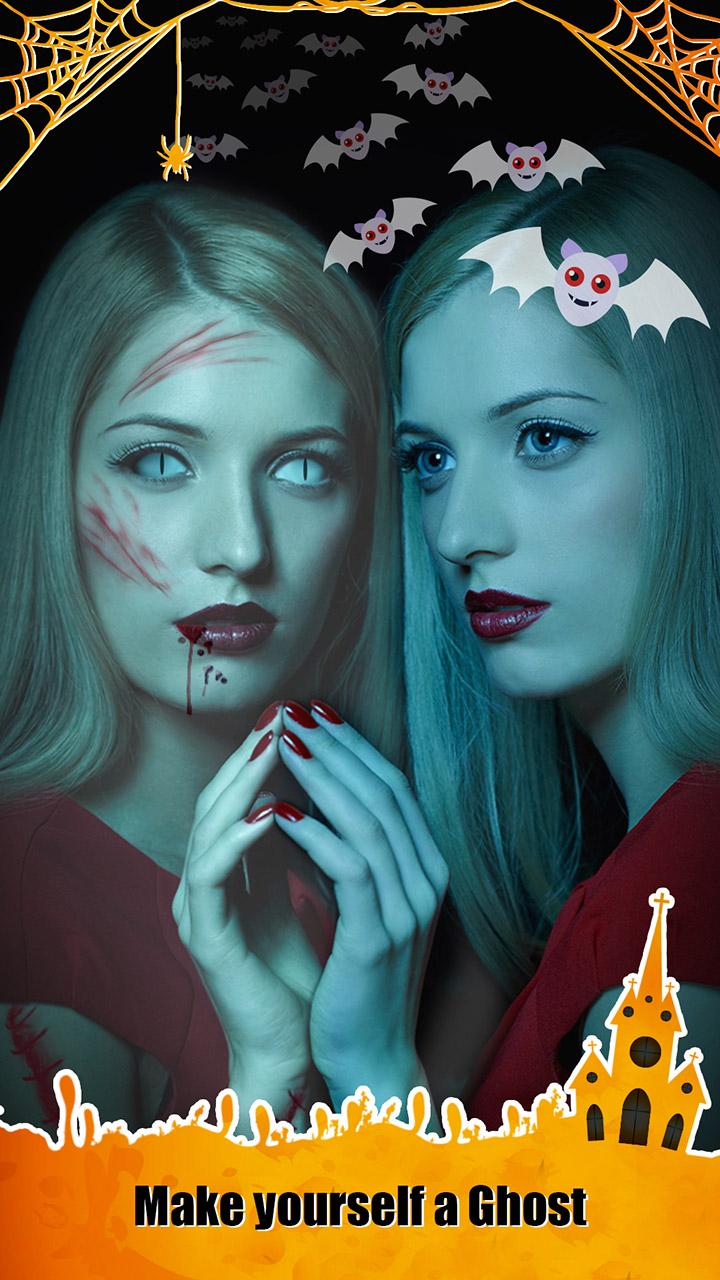 اسکرین شات 2 برنامه Halloween Photo Editor - Scary