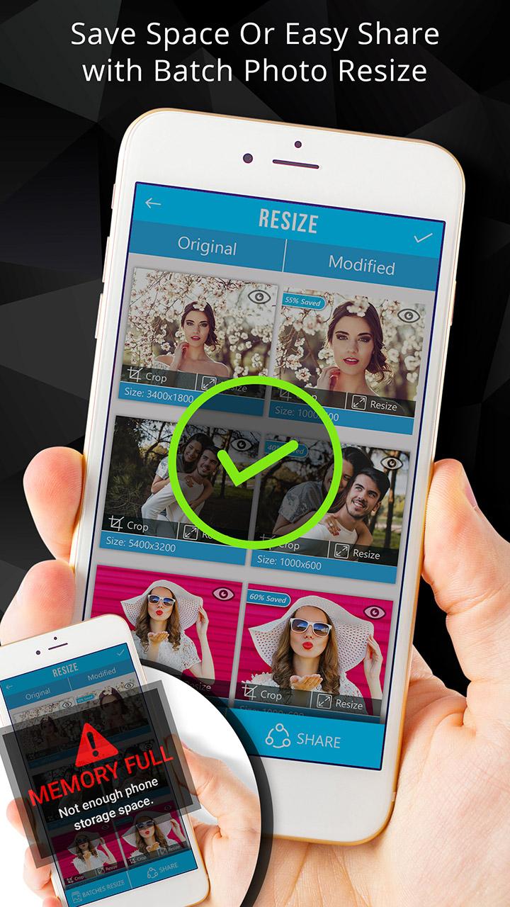 اسکرین شات 5 برنامه Photo Resizer: Crop, Resize, S