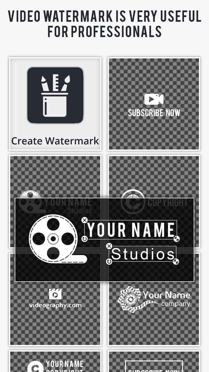اسکرین شات 1 برنامه Video Watermark - Create & Add