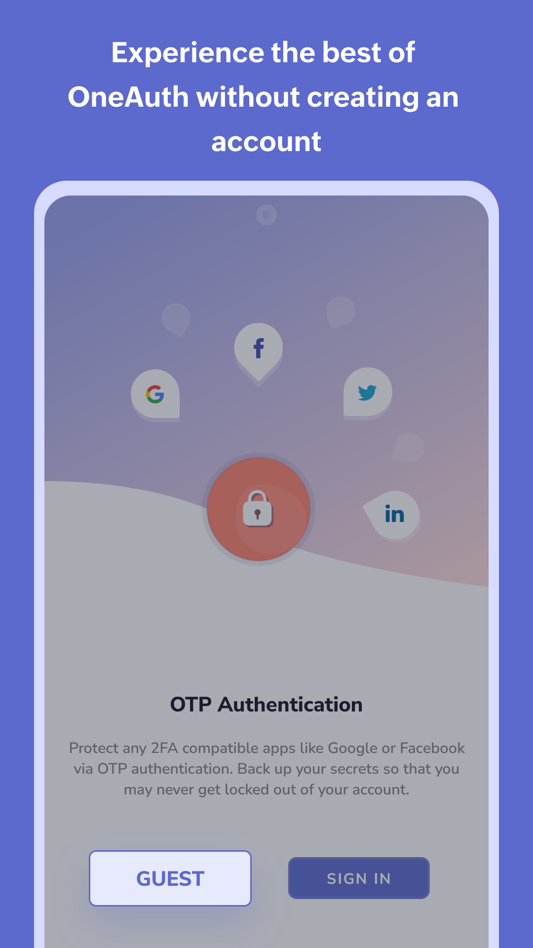 اسکرین شات 5 برنامه Authenticator App - OneAuth