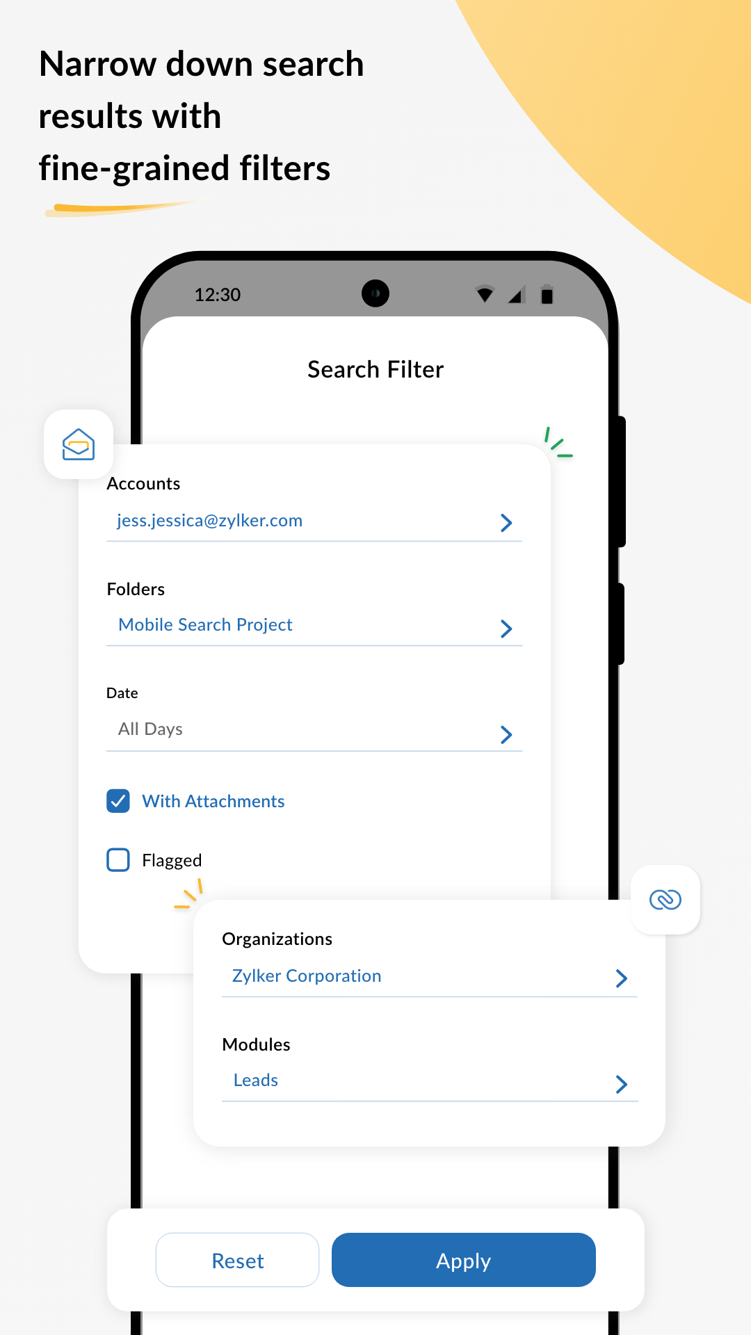 اسکرین شات 3 برنامه Search across Zoho- Zia Search