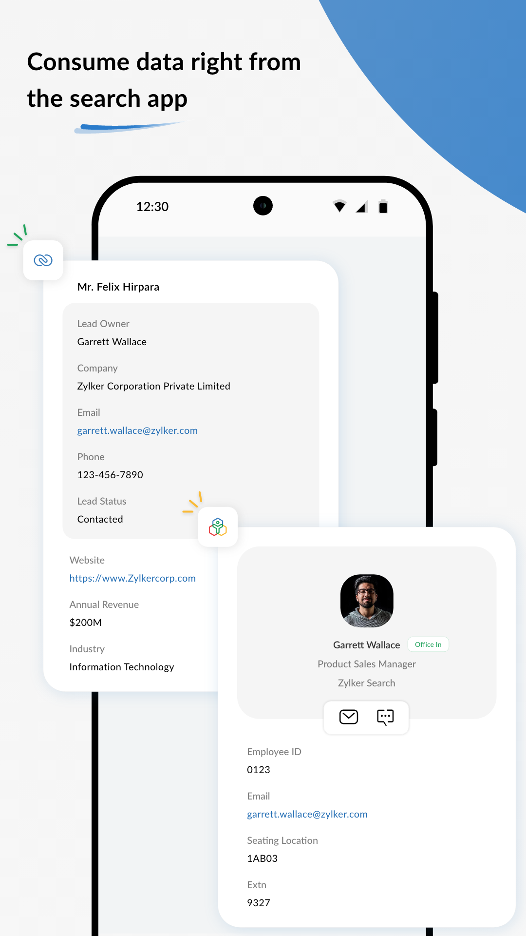اسکرین شات 5 برنامه Search across Zoho- Zia Search