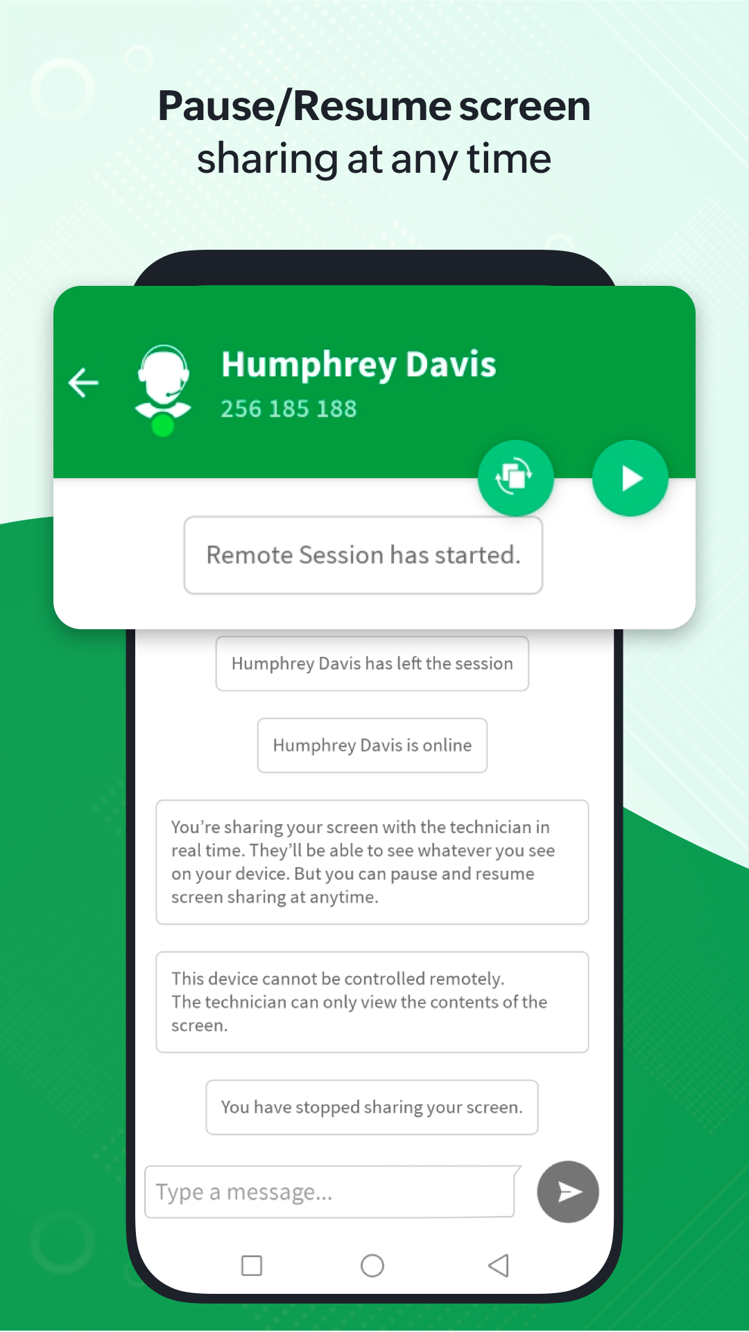 اسکرین شات 4 برنامه Customer App - Zoho Assist