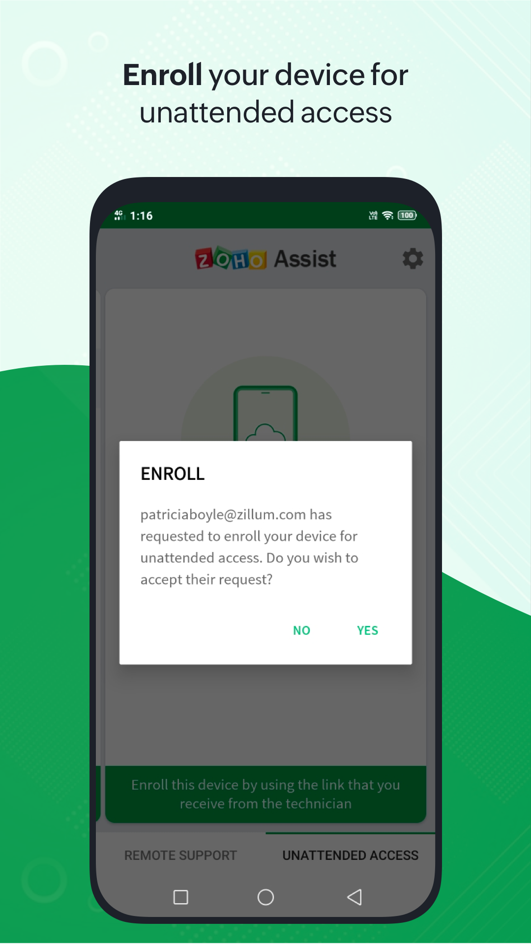 اسکرین شات 5 برنامه Customer App - Zoho Assist