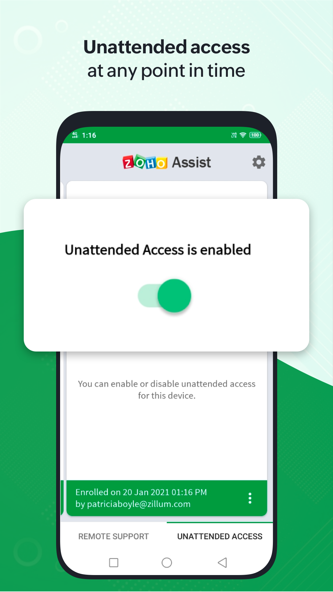 اسکرین شات 6 برنامه Customer App - Zoho Assist