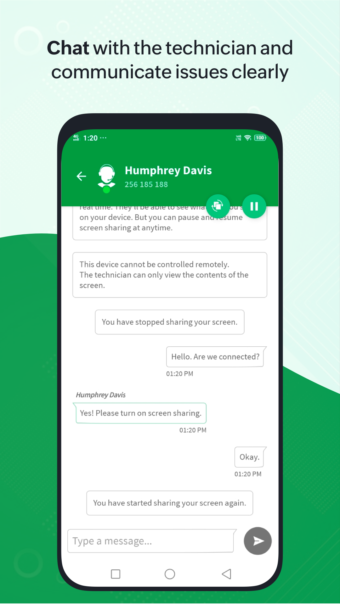 اسکرین شات 3 برنامه Customer App - Zoho Assist