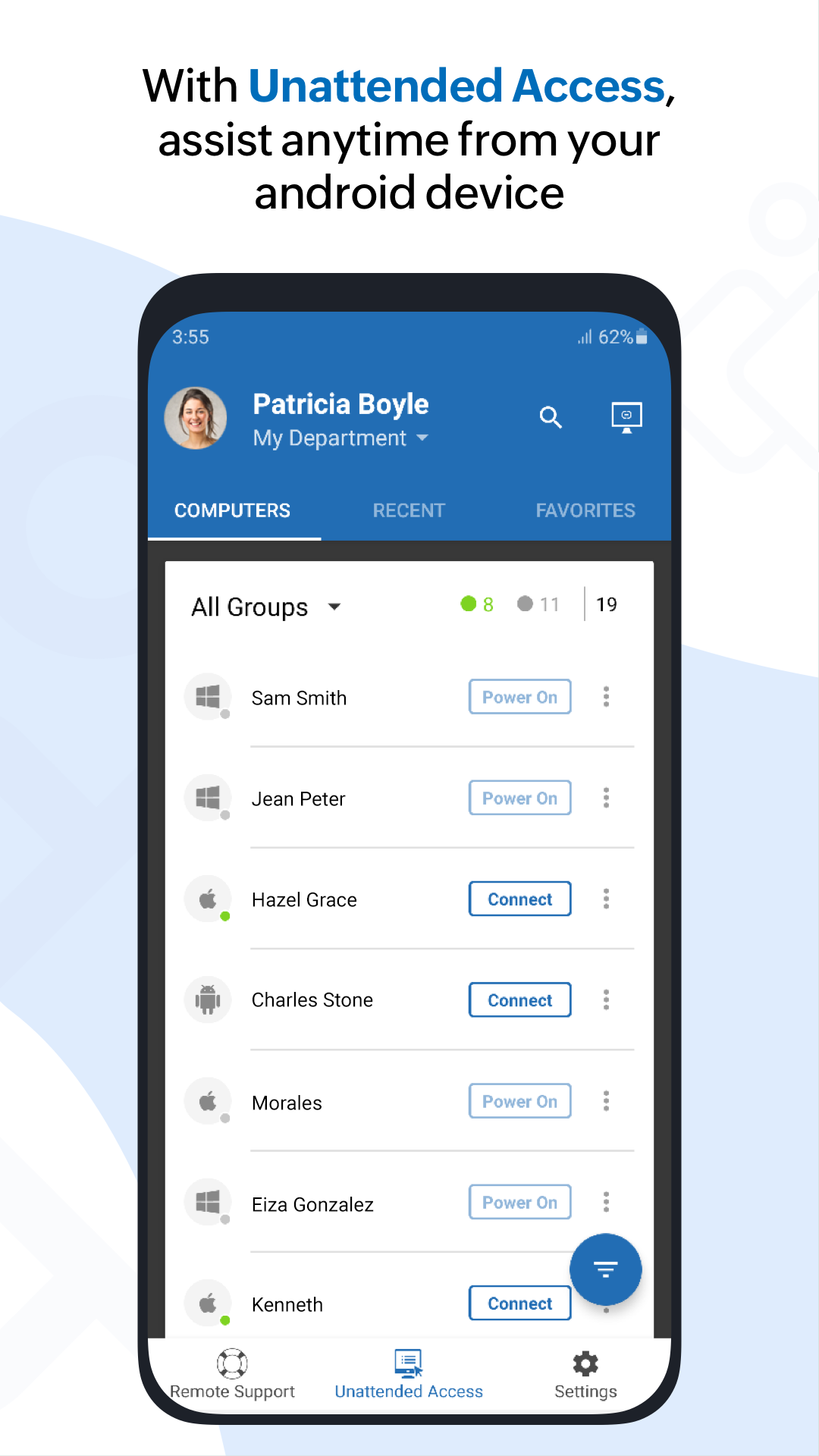 اسکرین شات 2 برنامه Zoho Assist - Remote Desktop