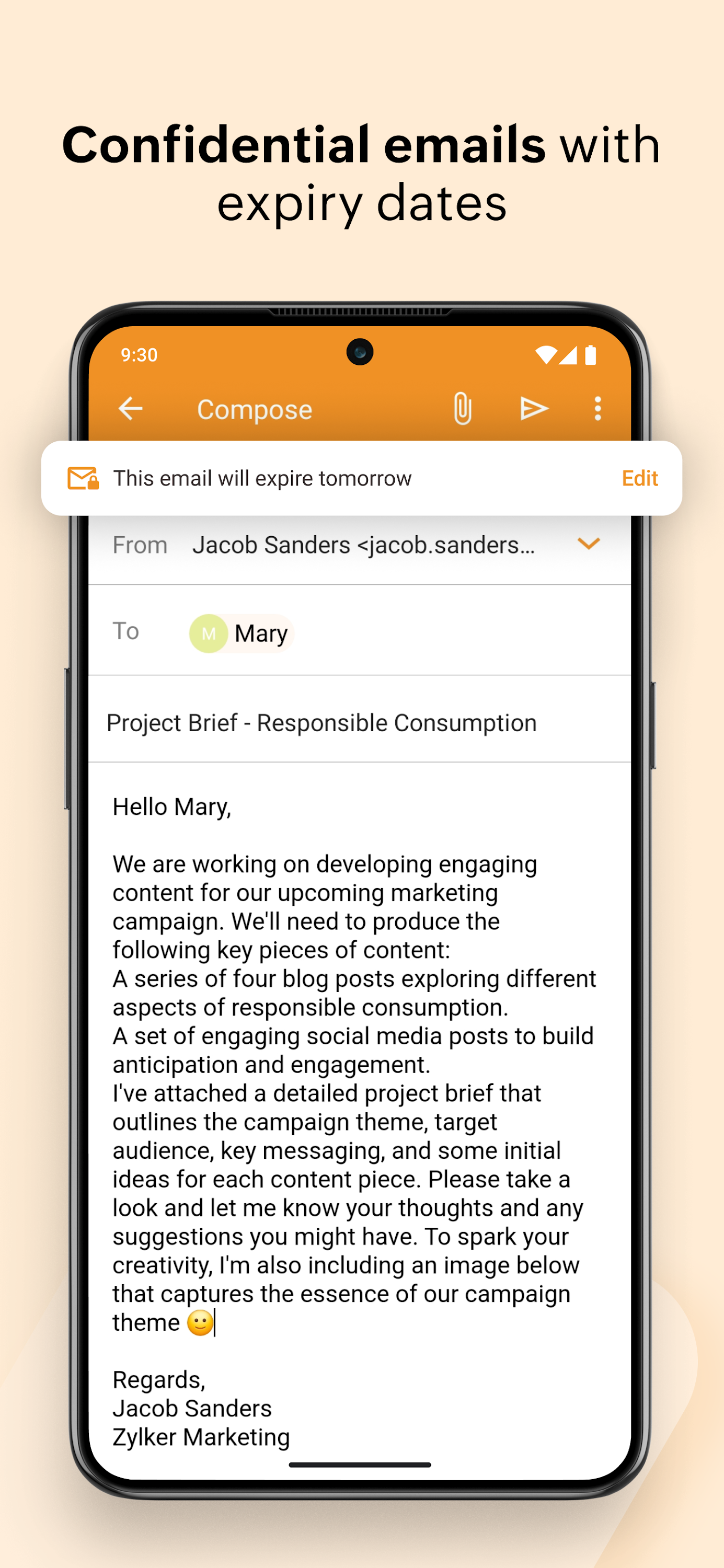 اسکرین شات 3 برنامه Zoho Mail - Email and Calendar