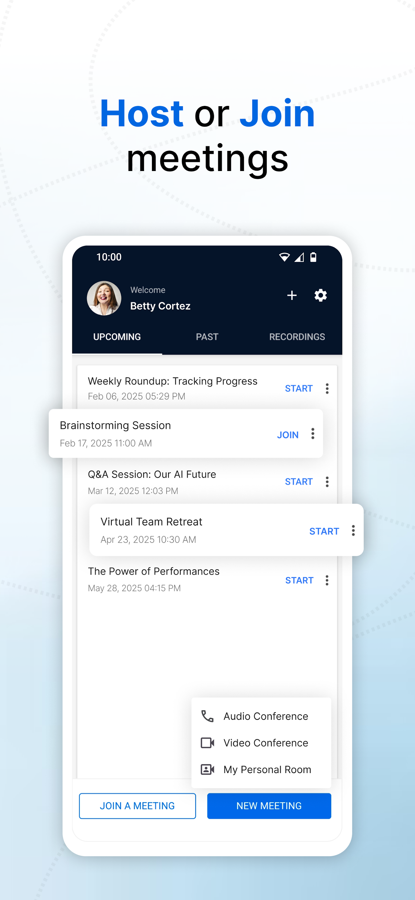 اسکرین شات 3 برنامه Zoho Meeting - Online Meetings