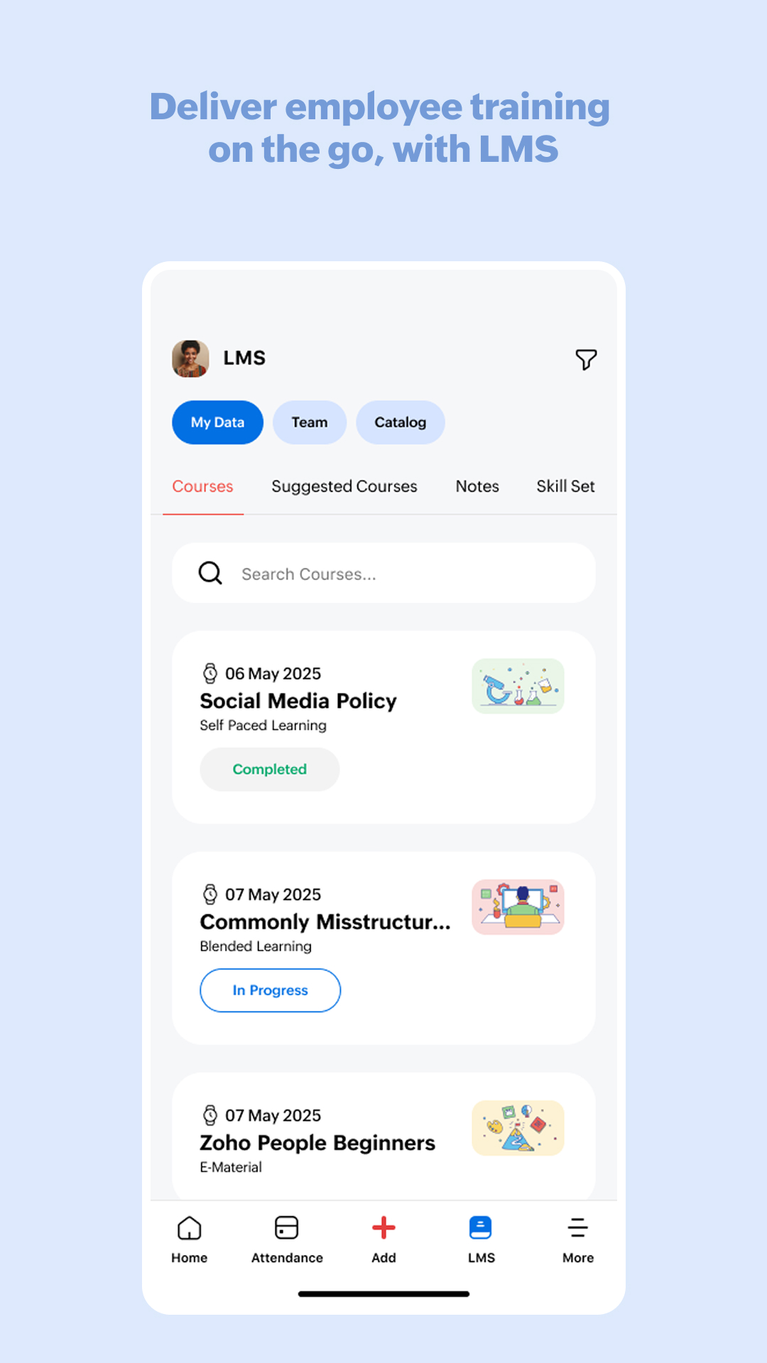 اسکرین شات 5 برنامه Zoho People - HR Management