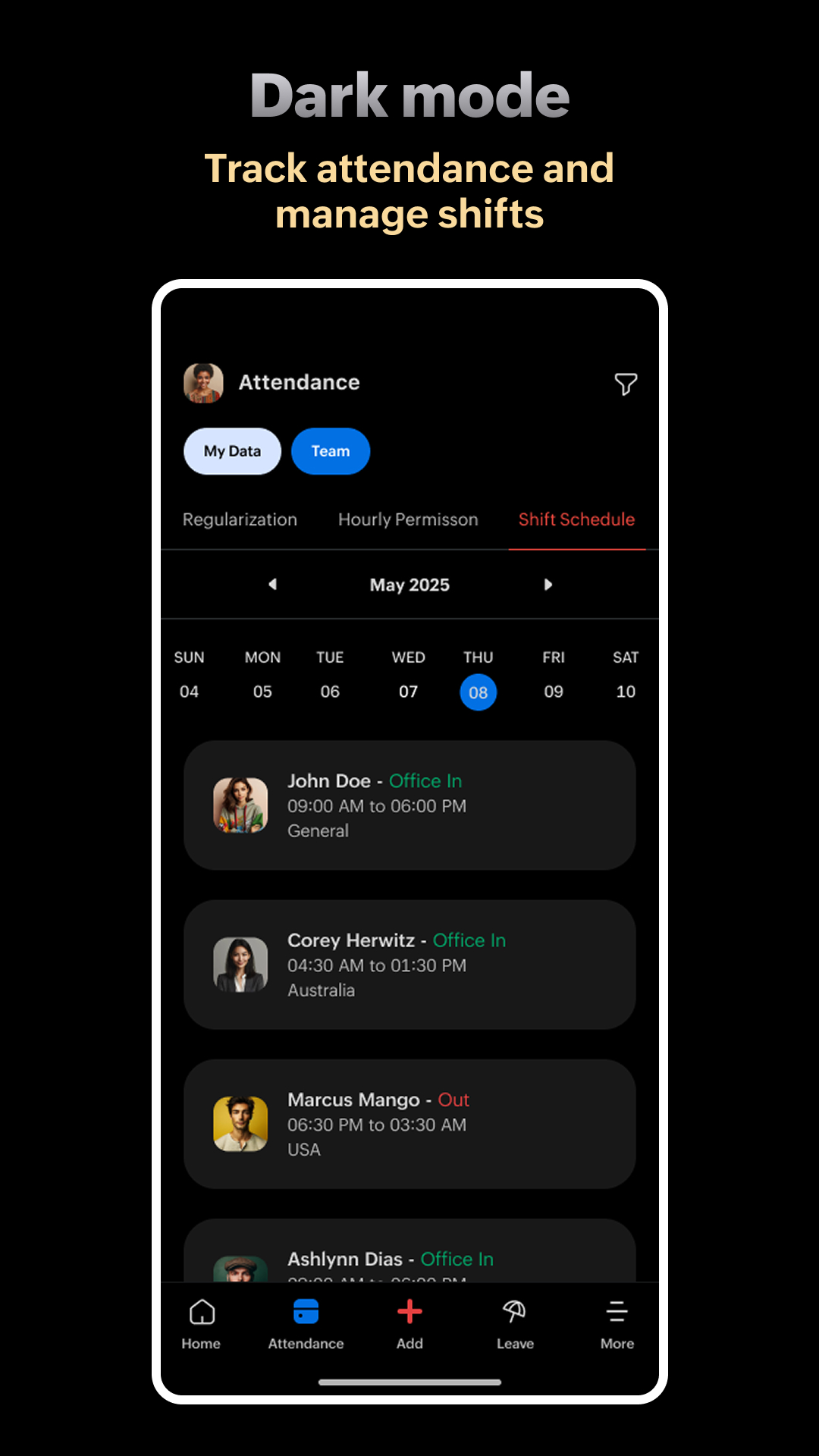اسکرین شات 6 برنامه Zoho People - HR Management