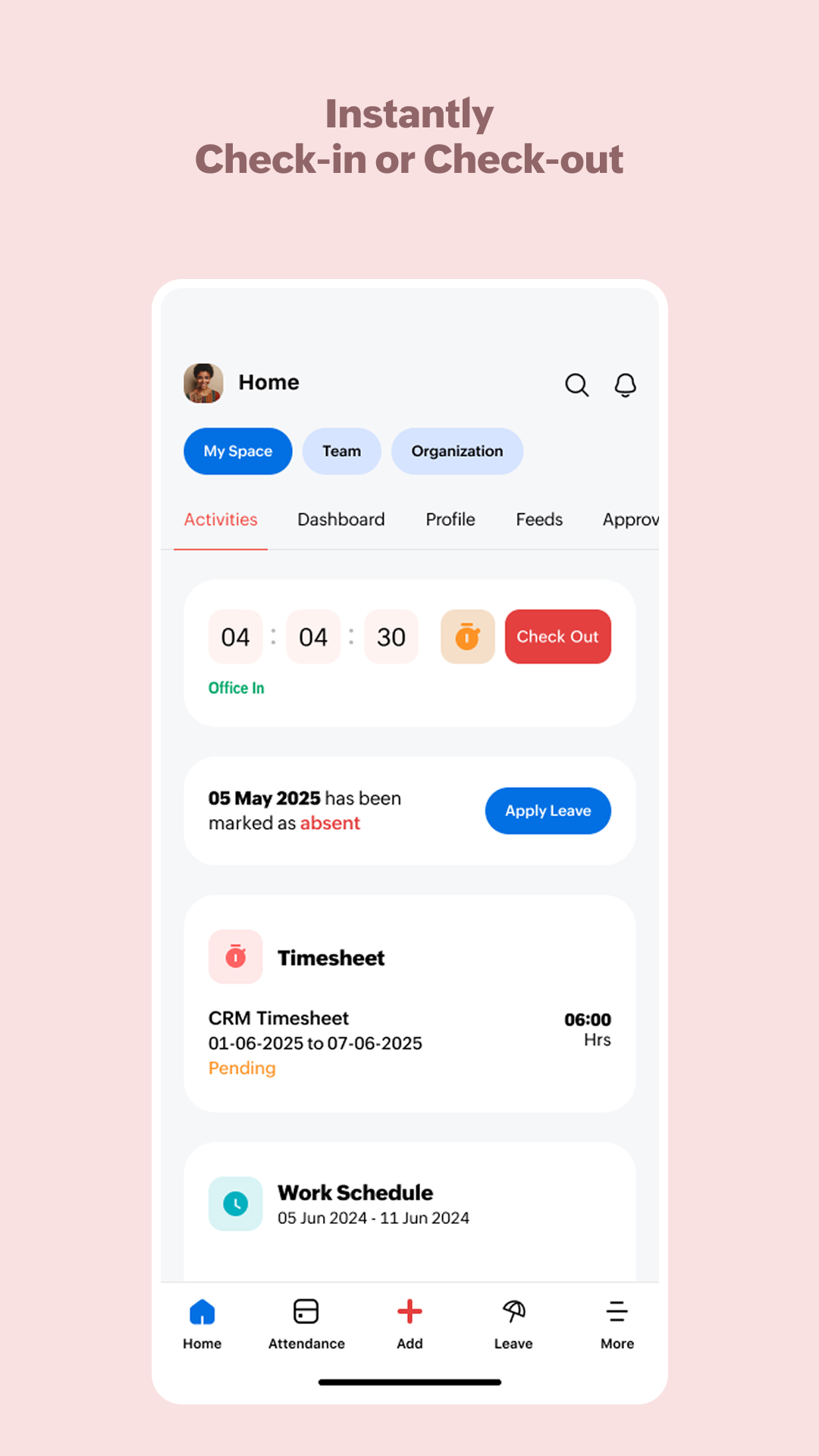 اسکرین شات 1 برنامه Zoho People - HR Management