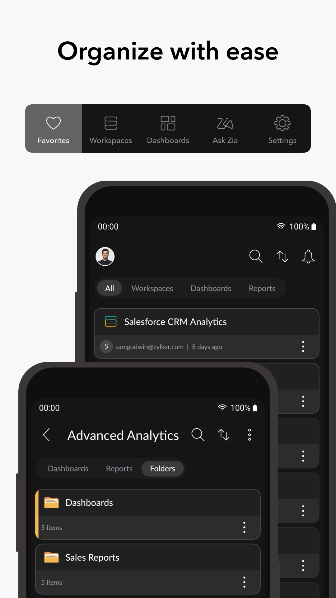 اسکرین شات 7 برنامه Zoho Analytics – Mobile BI