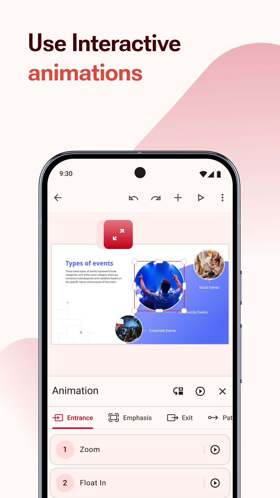 اسکرین شات 6 برنامه Zoho Show: Presentation Maker
