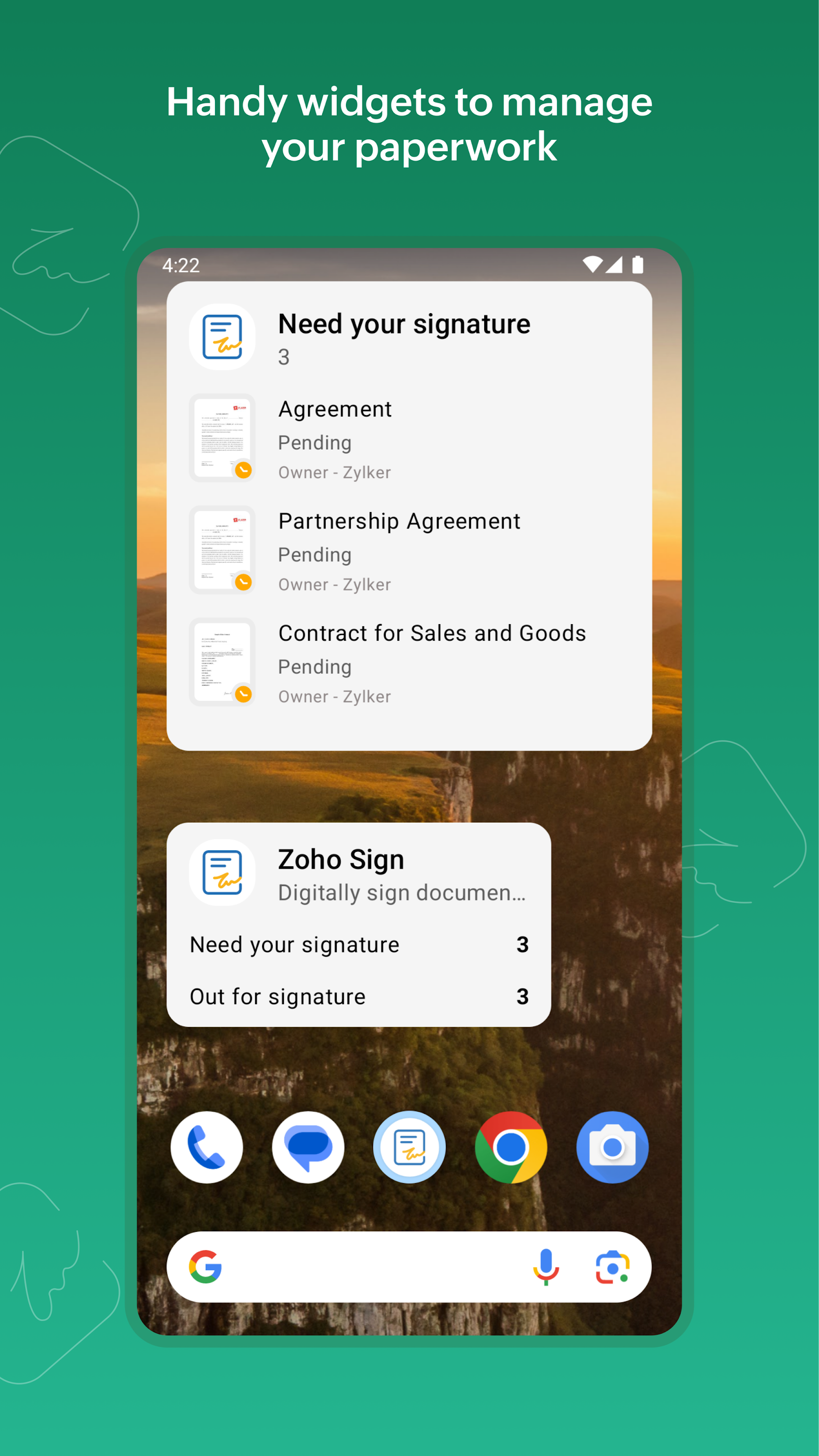 اسکرین شات 6 برنامه Zoho Sign - Fill & eSign docs