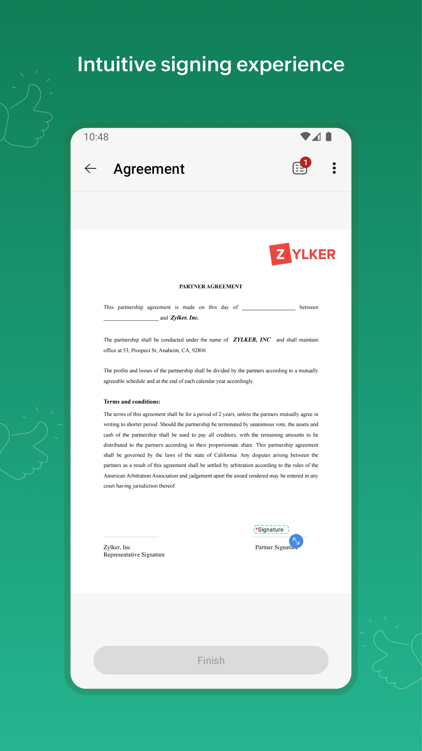 اسکرین شات 8 برنامه Zoho Sign - Fill & eSign docs
