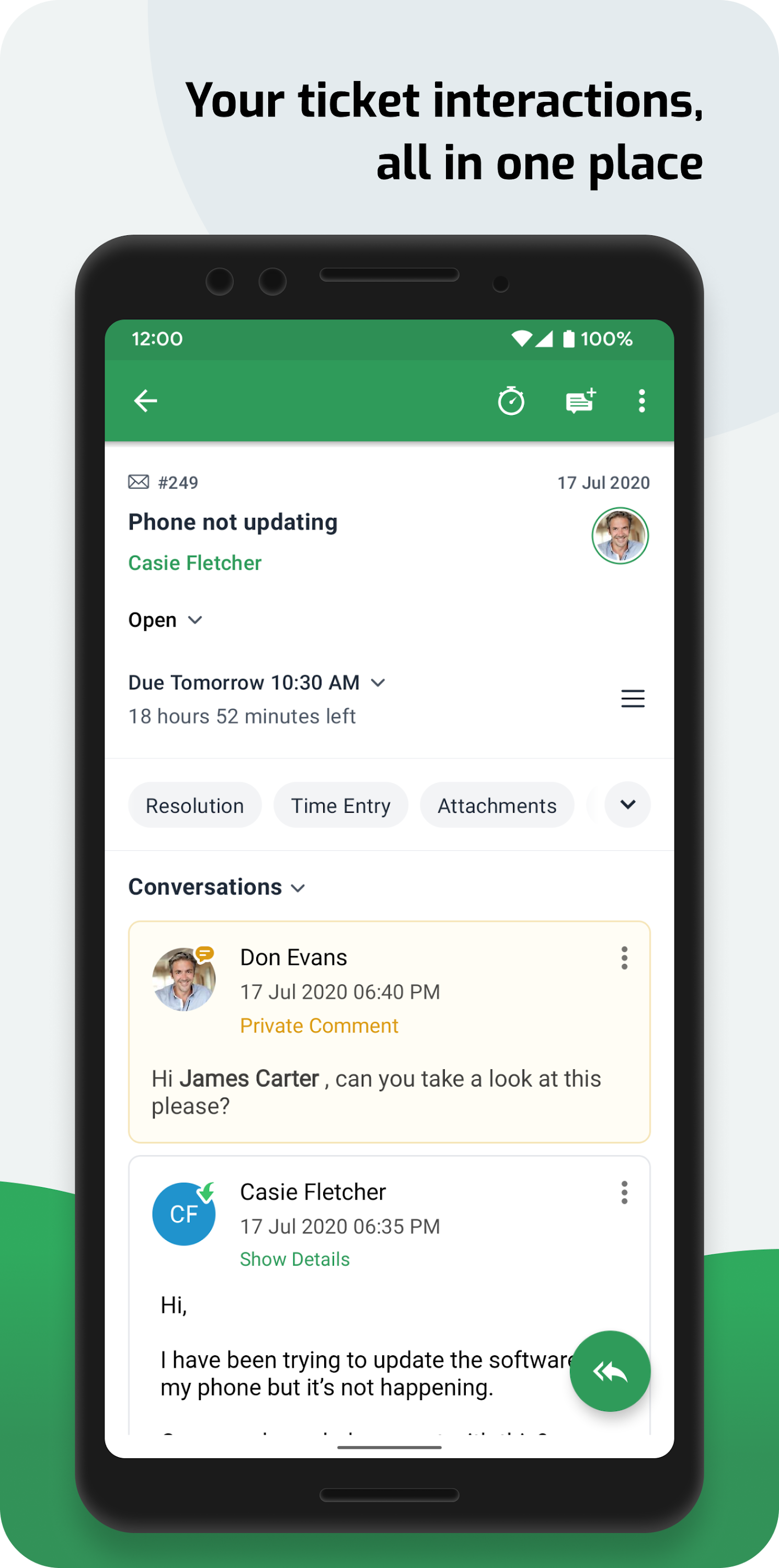 اسکرین شات 3 برنامه Zoho Desk