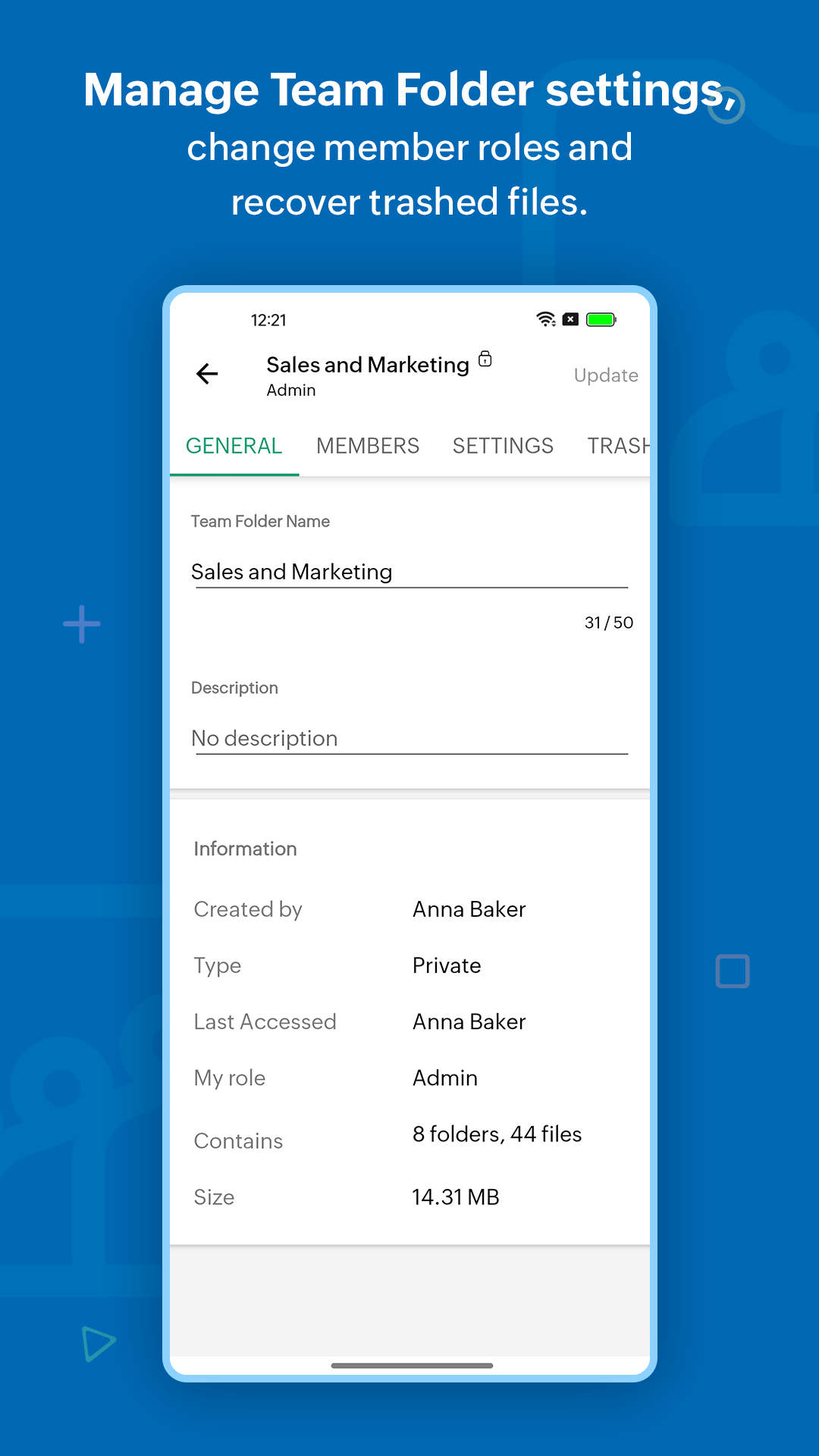 اسکرین شات 6 برنامه Zoho WorkDrive