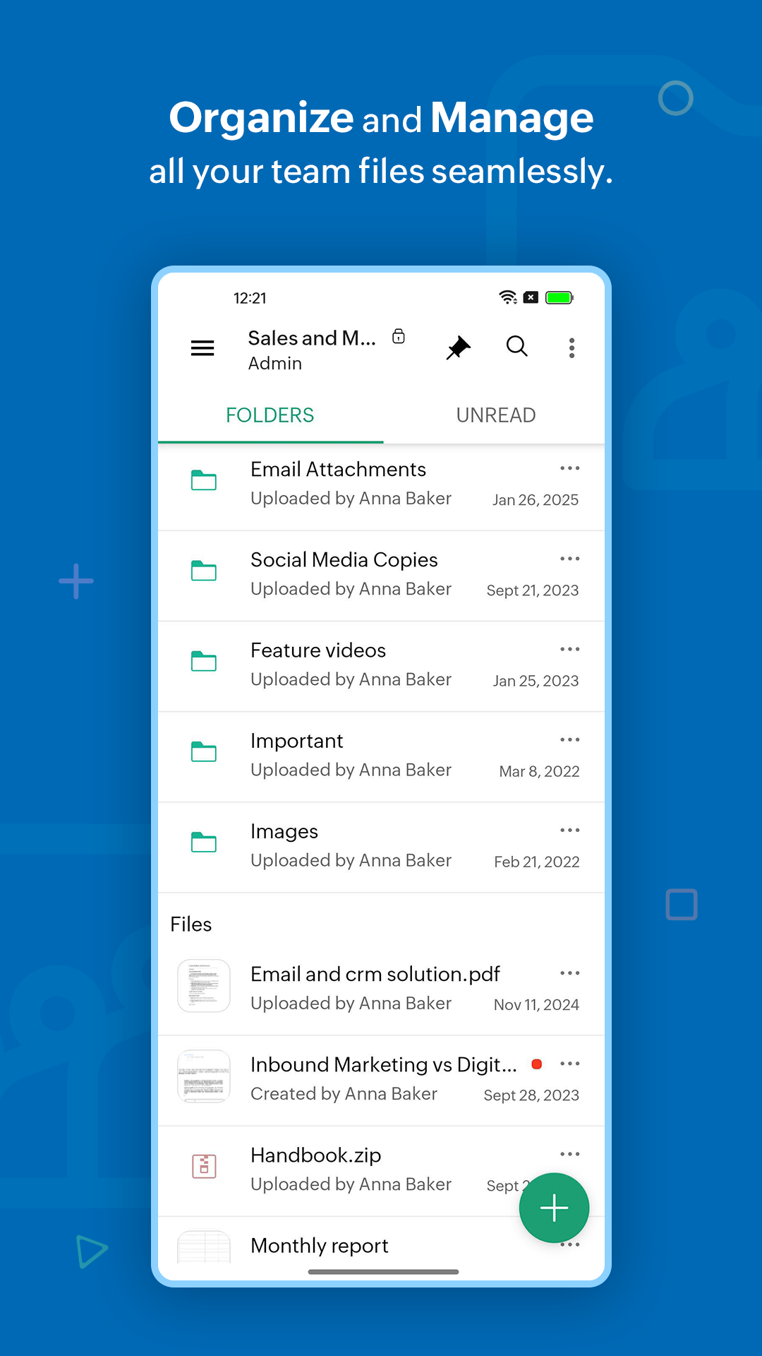 اسکرین شات 1 برنامه Zoho WorkDrive