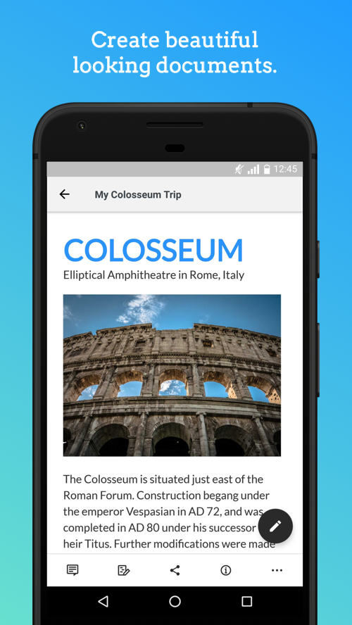 اسکرین شات 1 برنامه Zoho Writer - Document Editor