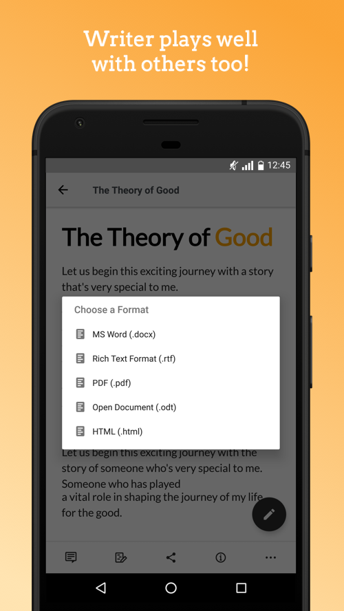اسکرین شات 3 برنامه Zoho Writer - Document Editor