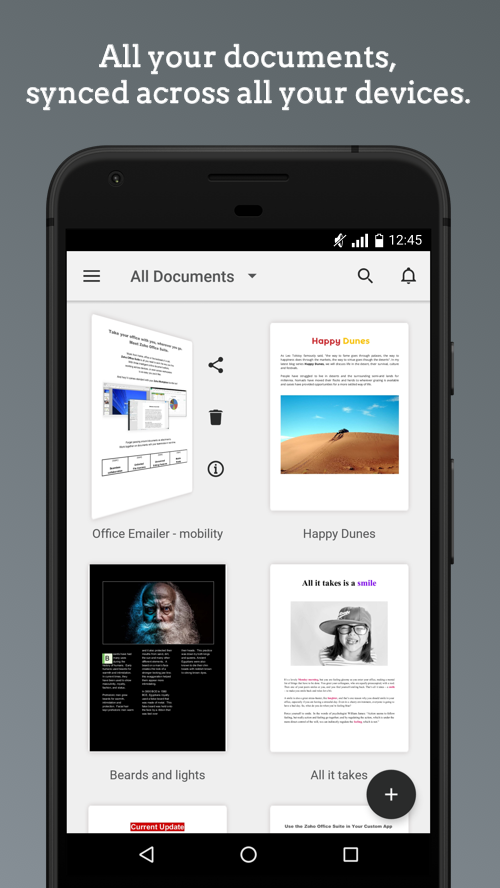 اسکرین شات 5 برنامه Zoho Writer - Document Editor