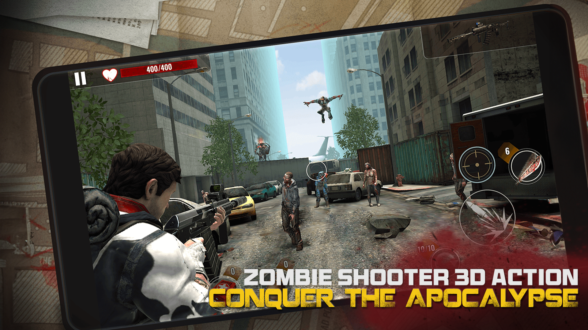 اسکرین شات 2 بازی Zombie Hunt: Apocalypse Games