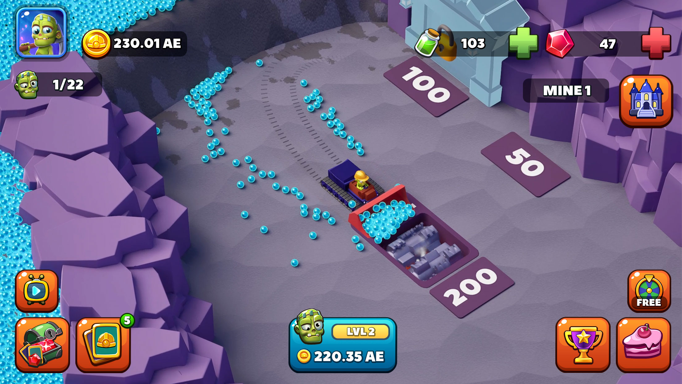 اسکرین شات 1 بازی Idle Zombie Miner: Gold Tycoon