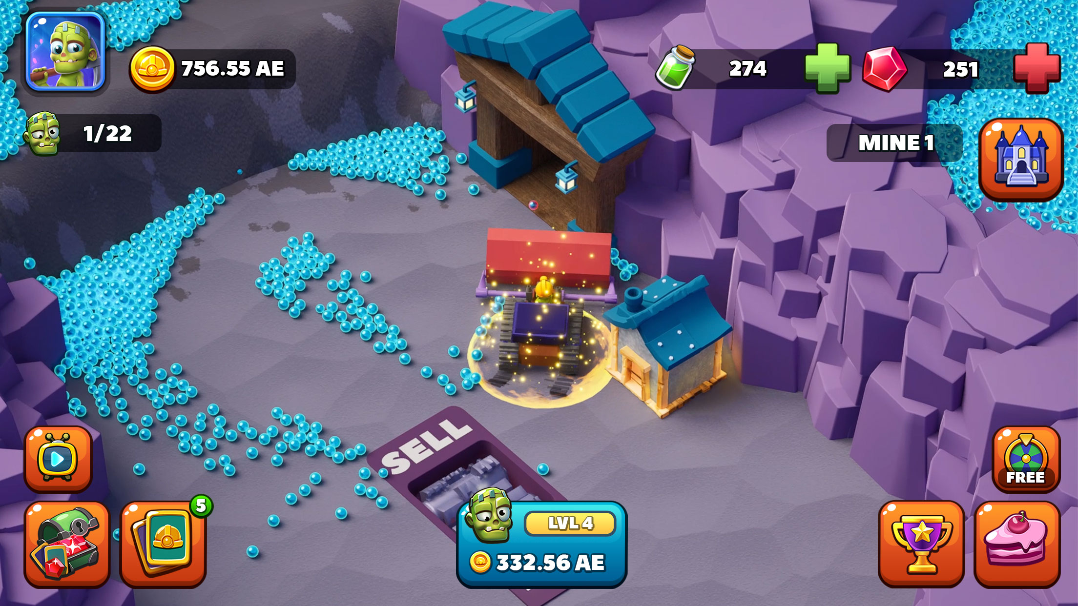 اسکرین شات 2 بازی Idle Zombie Miner: Gold Tycoon