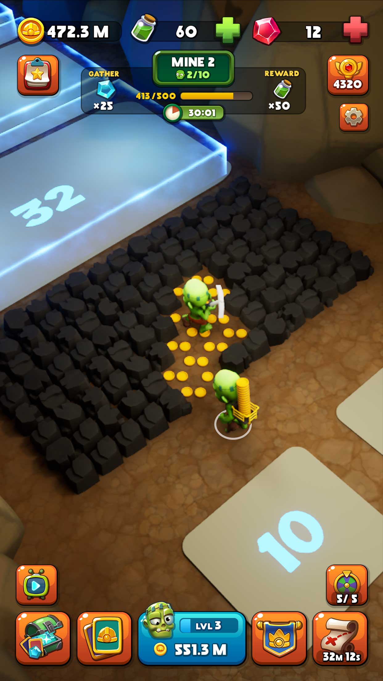 اسکرین شات 2 بازی Idle Zombie Miner: Gold Tycoon