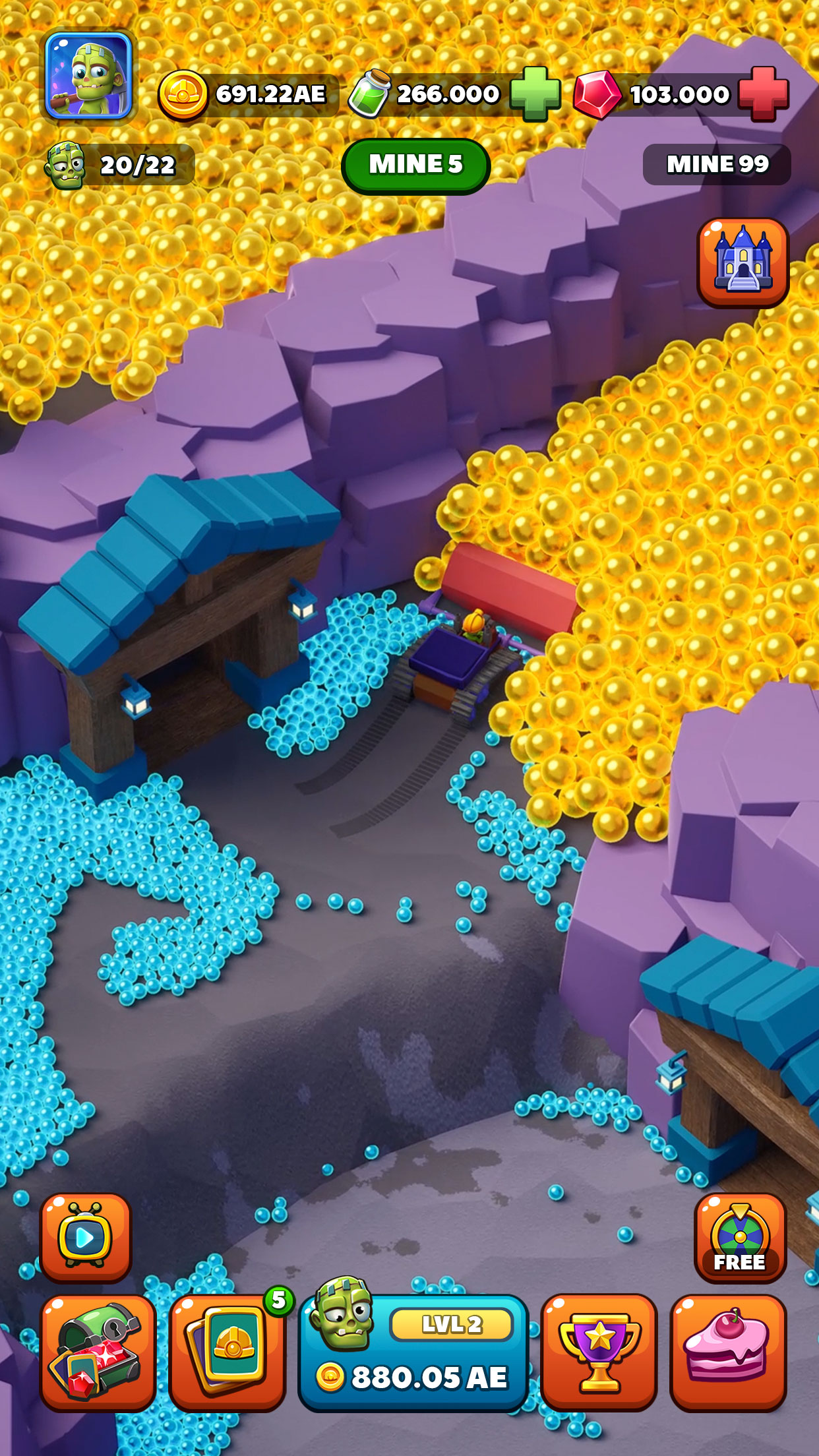اسکرین شات 6 بازی Idle Zombie Miner: Gold Tycoon
