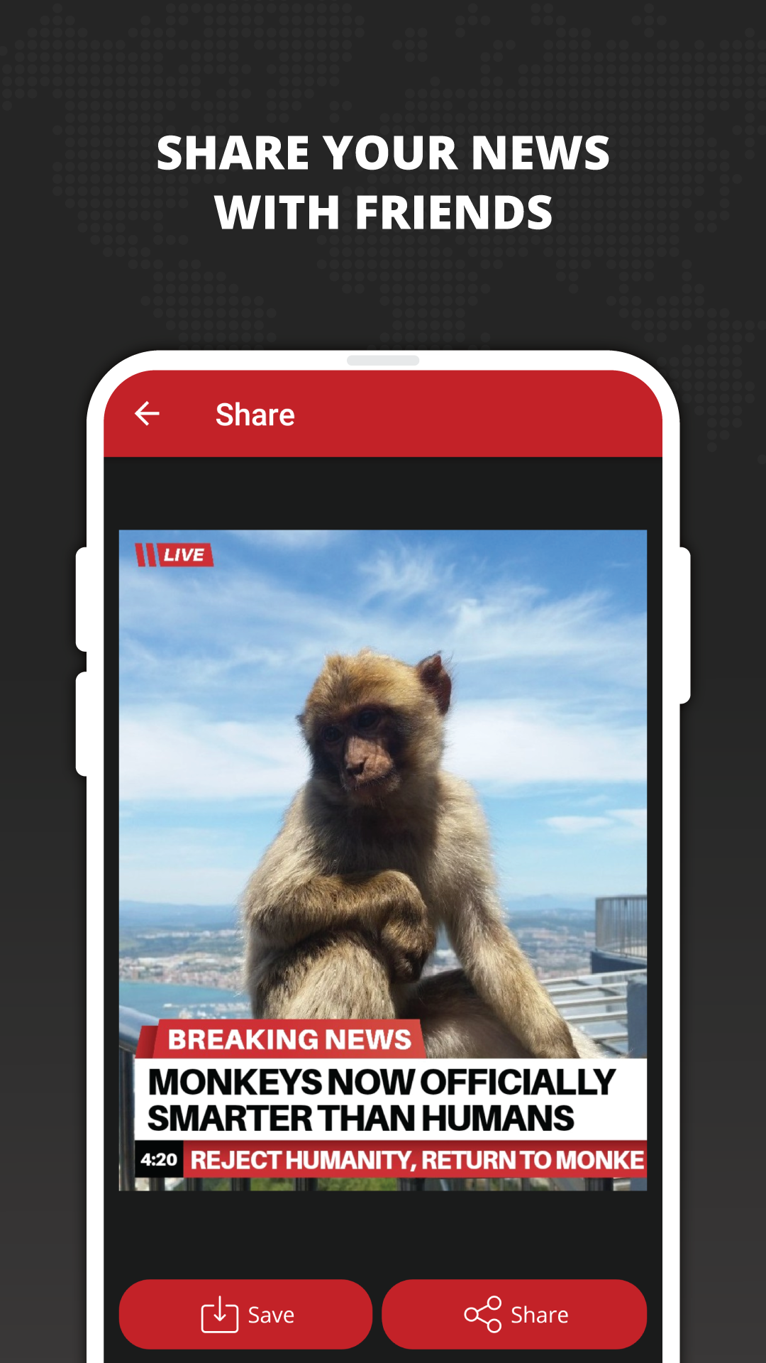 اسکرین شات 4 برنامه Breaking News Memes