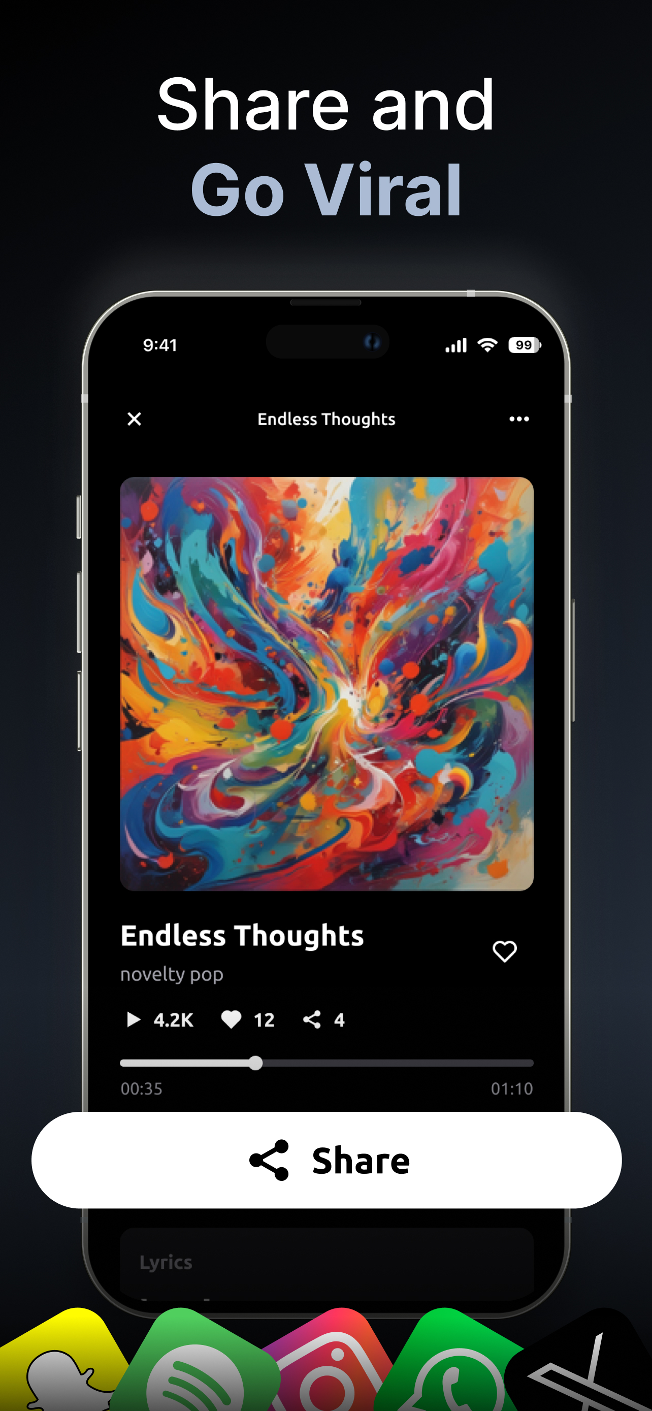 اسکرین شات 5 برنامه Zona AI Song & Music Generator