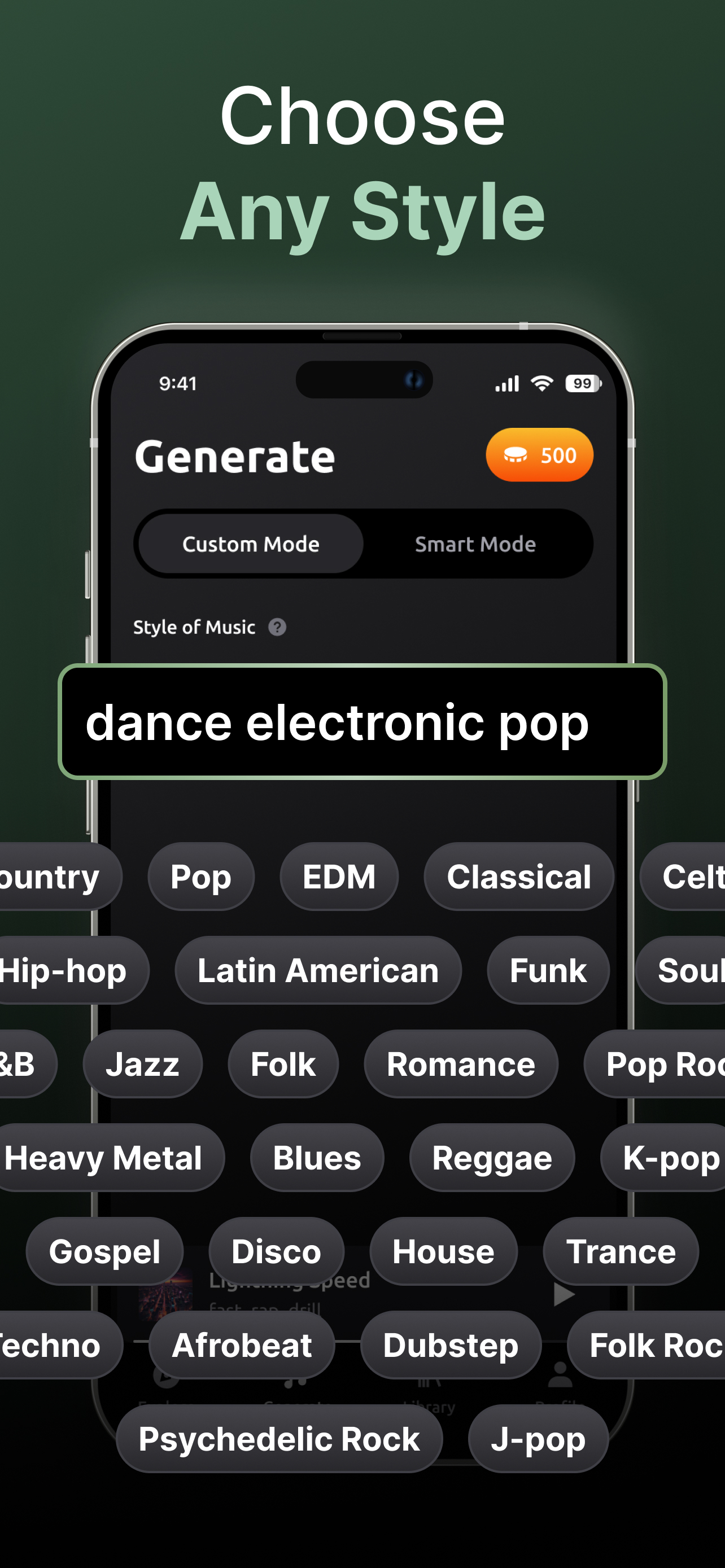 اسکرین شات 3 برنامه AI Song & Music Generator Zona