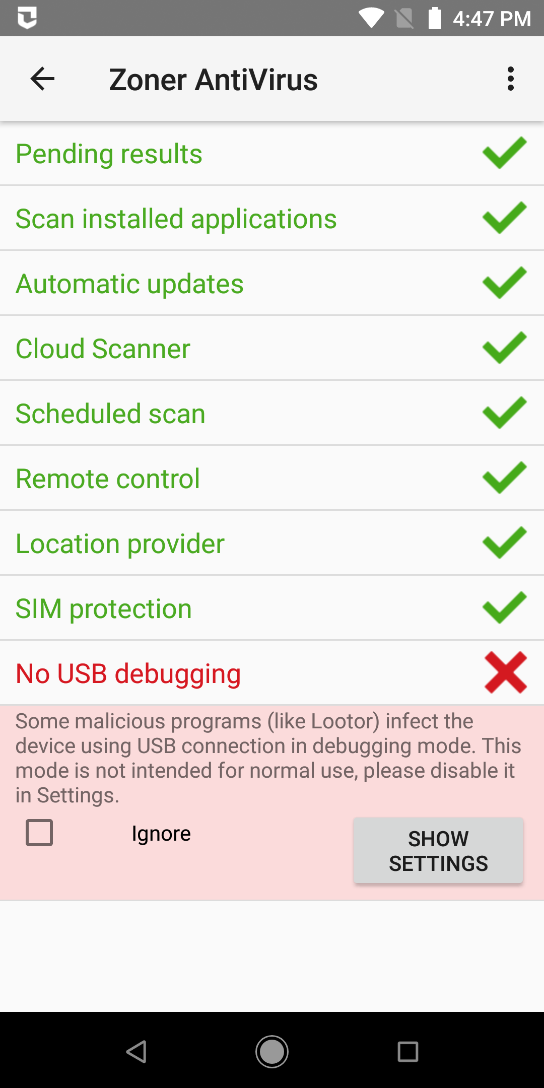 اسکرین شات 5 برنامه Zoner AntiVirus