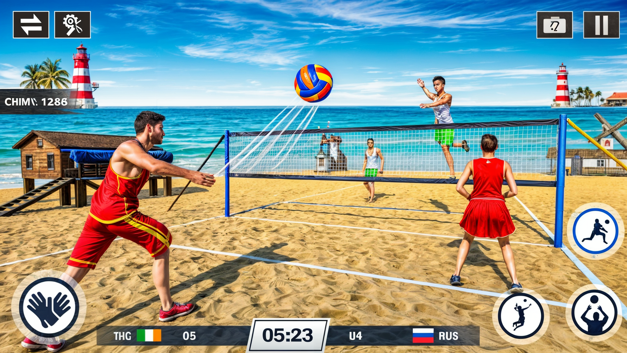 اسکرین شات 1 بازی Volleyball Game 3D Sports Game